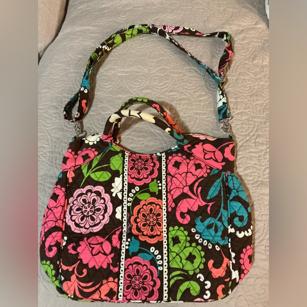 Vera Bradley Floral Patterned Patchwork Tote Bag … - image 2